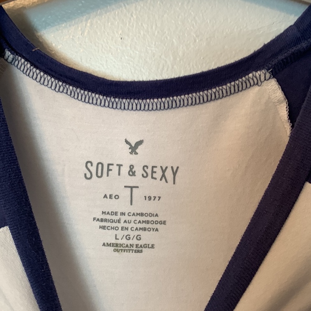 American Eagle Baseball Style “ No Problem” Crop … - image 4